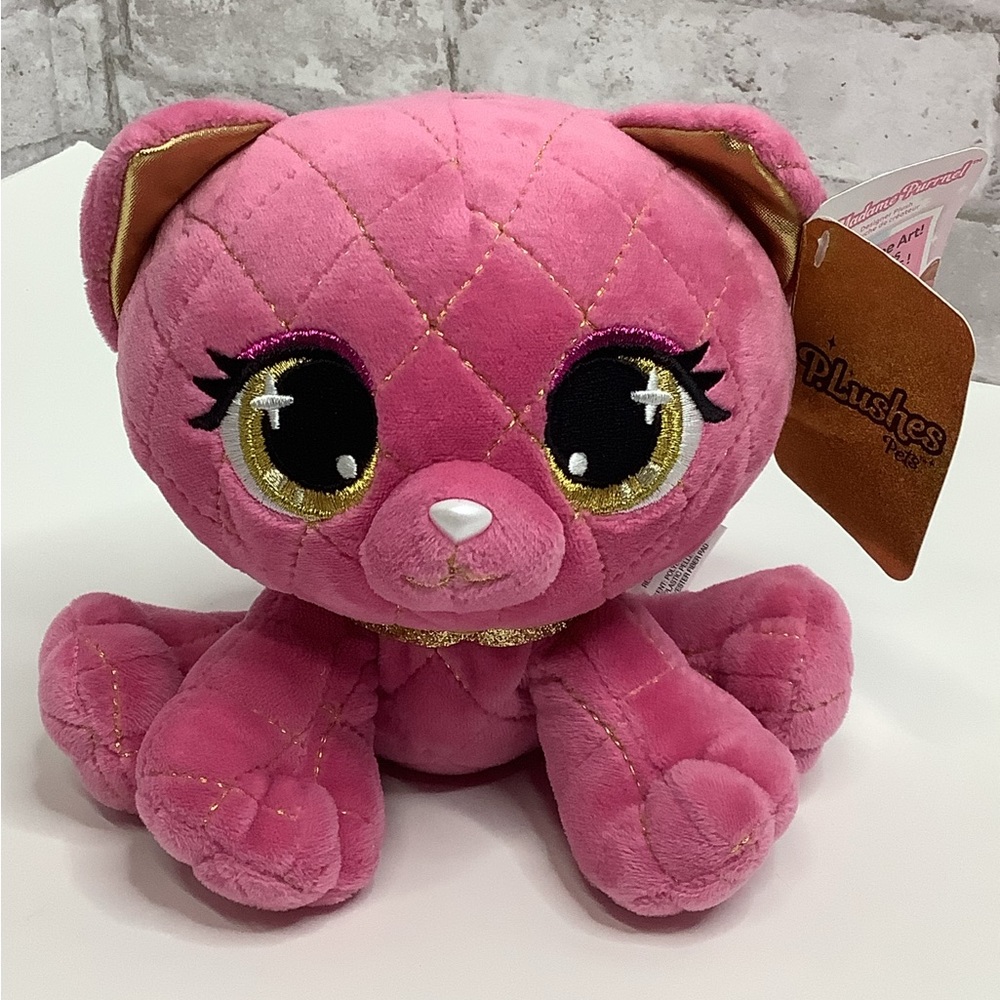 Gund P.Lushes Pets Madame Purrnel Kitty Cat Plush Stuffed Animal Pink NWT 6" New